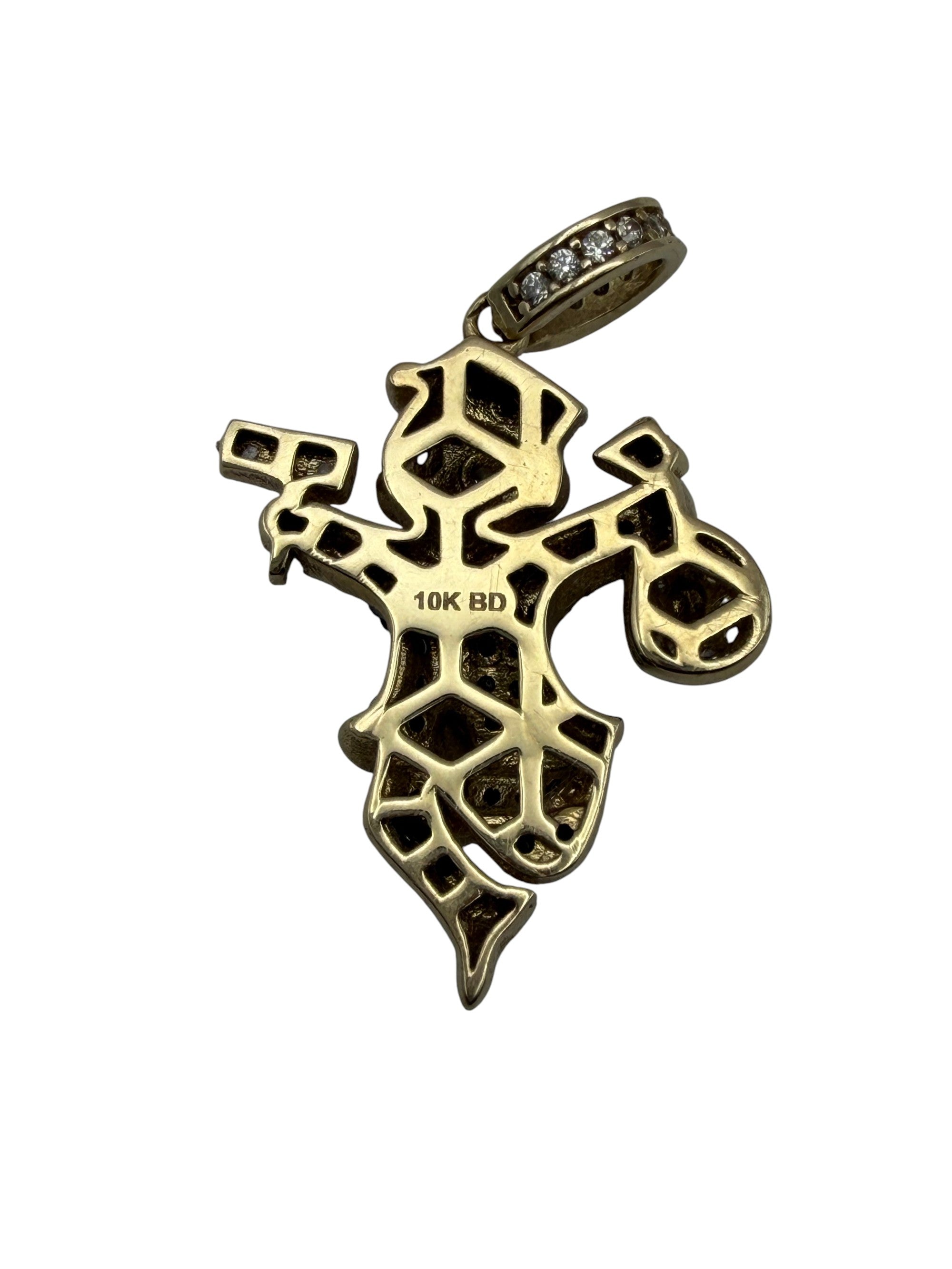 DIJE MONOPOLY MILLONARIO ORO SOLIDO 10K ITALY