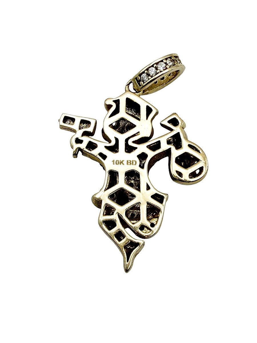 DIJE MONOPOLY MILLONARIO ORO SOLIDO 10K ITALY