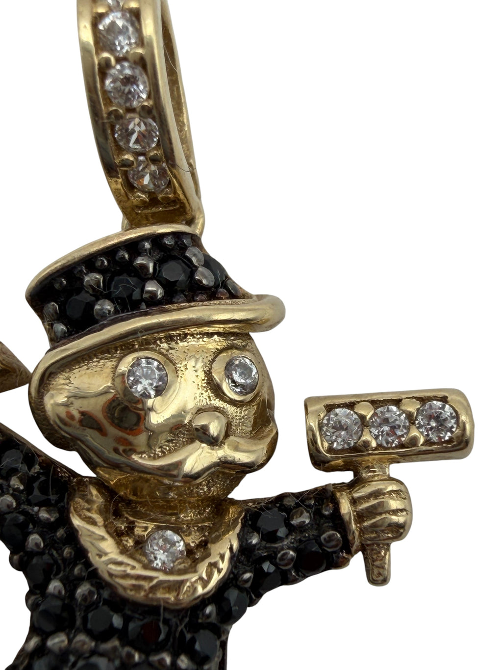 DIJE MONOPOLY MILLONARIO ORO SOLIDO 10K ITALY