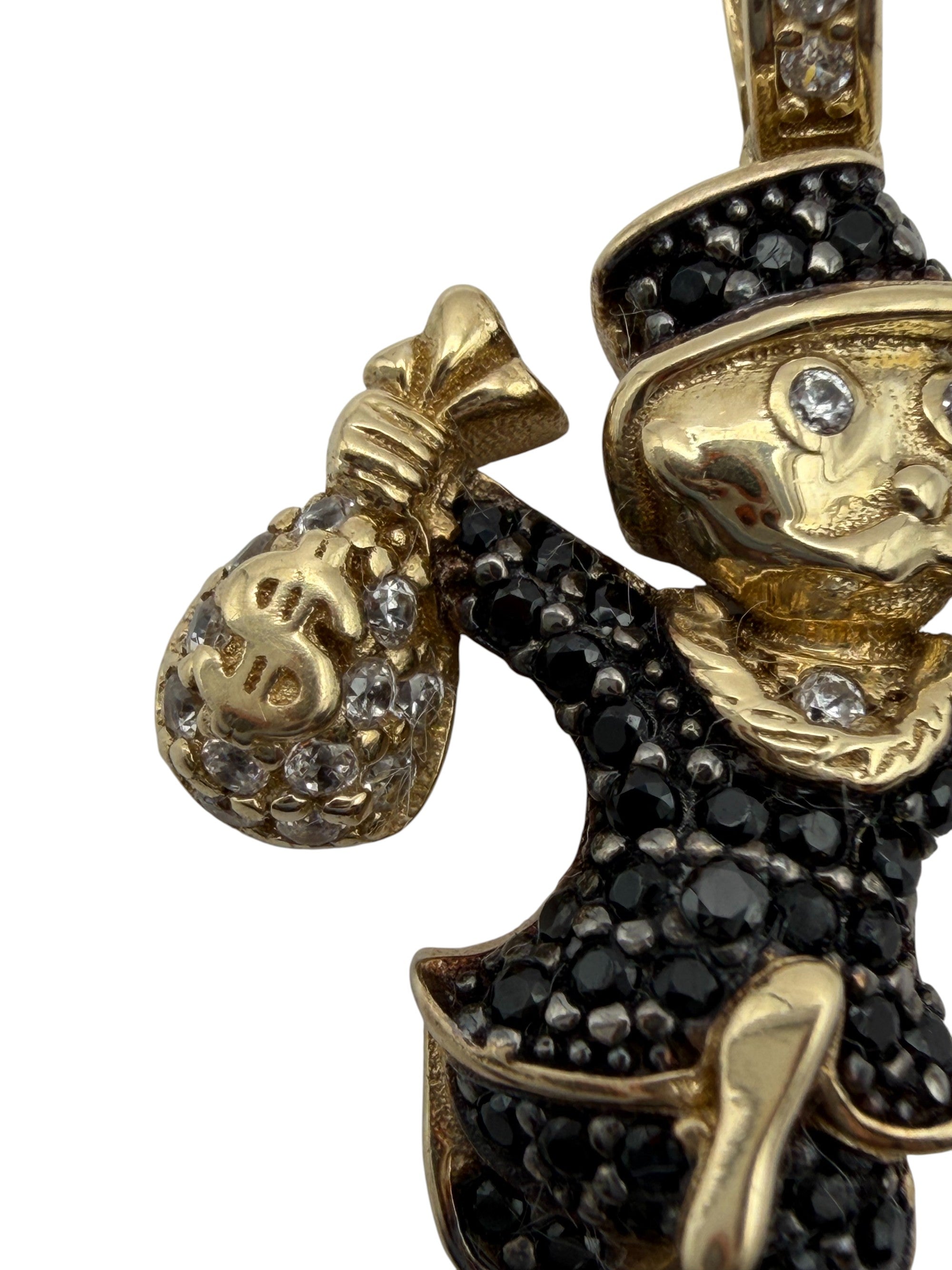 DIJE MONOPOLY MILLONARIO ORO SOLIDO 10K ITALY